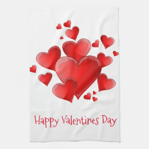 Valentine's Hearts Kitchen Towel