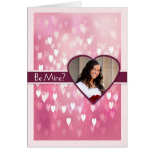 Valentine's Hearts Photo Card Card