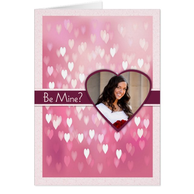 Valentine's Hearts Photo Card Card (Front)