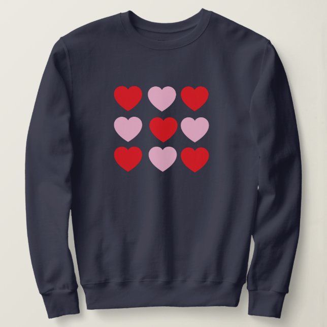 Valentines Hearts Sweatshirt (Design Front)