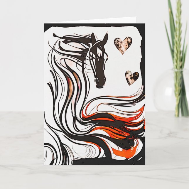 Valentine's Horse greeting card (Front)