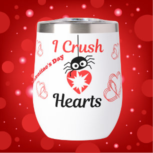Valentine's I Crush Hearts cute spider