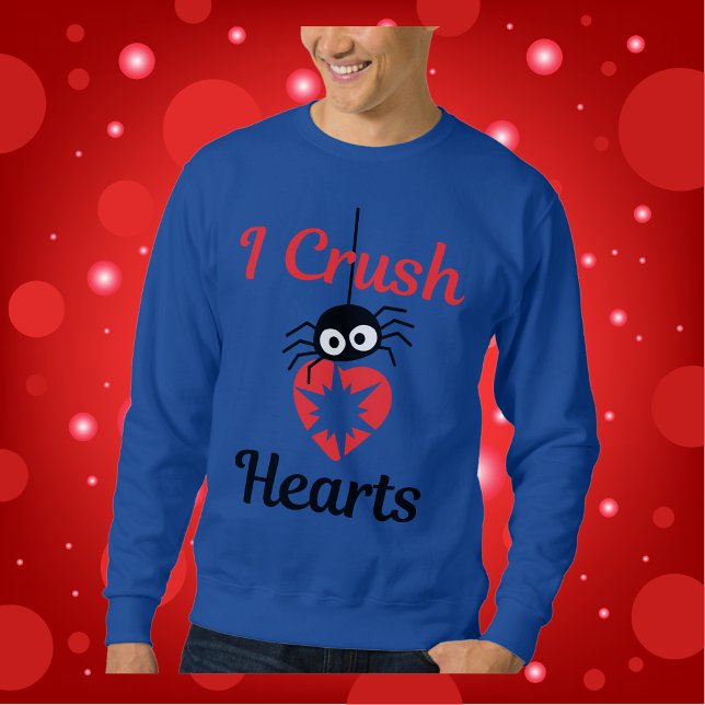 Valentine's I Crush Hearts cute spider | Sweatshirt (Creator Uploaded)
