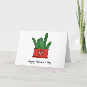 Valentine's I Love You Cactus Card