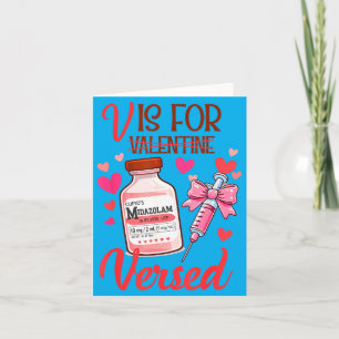Valentines Icu Rn Nurse Nursing Medical V Is For Card