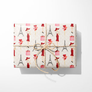 Valentine's In Paris Wrapping Paper