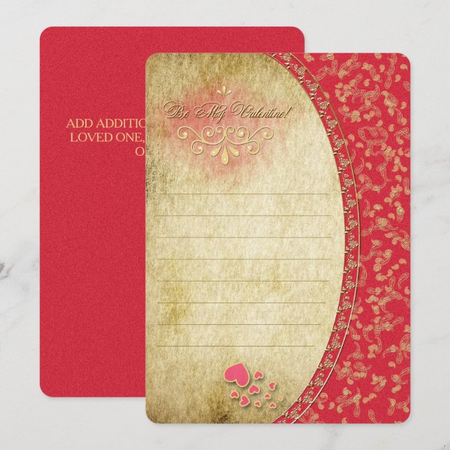 VALENTINES ~ Invitation Card (Front/Back)
