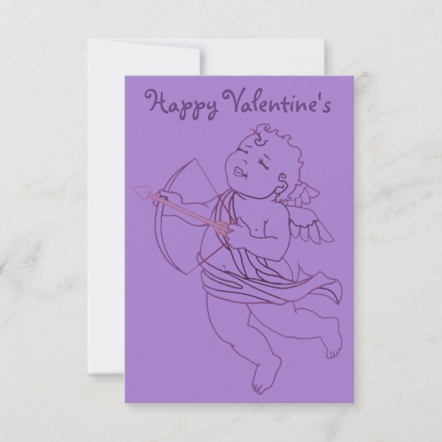 Valentine's Invitations Personalised Cupid Cards (Front)