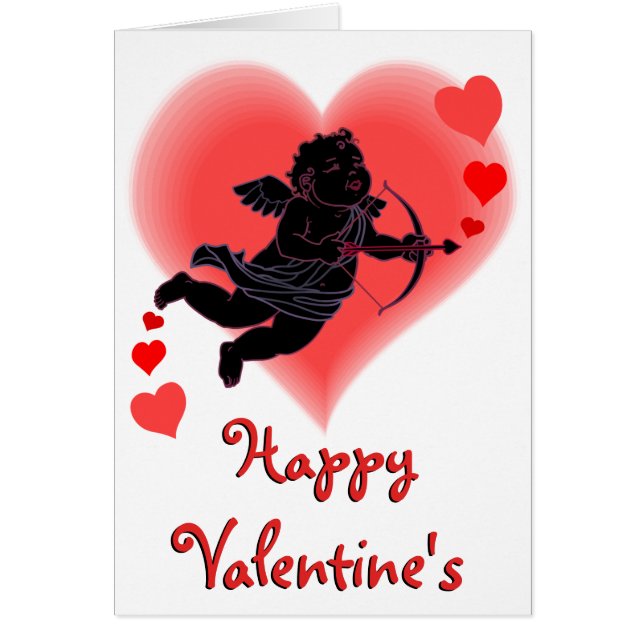 Valentine's Invitations Personalised Cupid Cards (Front)