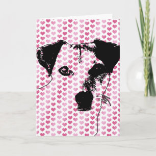 Valentines - Jack Russell Silhouette Holiday Card