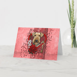 Valentines - Key to My Heart - Airedale Holiday Card