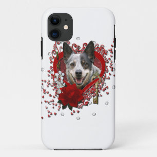 Valentines -Key to My Heart -Australian Cattle Dog iPhone 11 Case