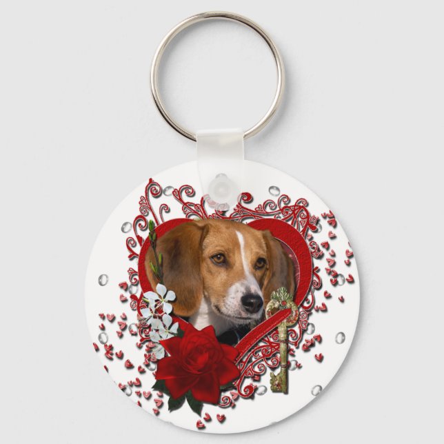 Valentines - Key to My Heart - Beagle Ring (Front)