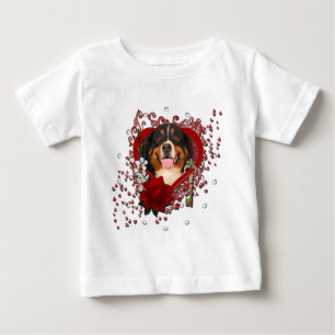 Valentines - Key to My Heart -Bernese Mountain Dog Baby T-Shirt