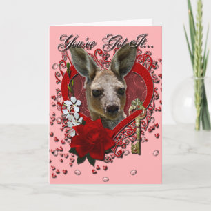 Valentines - Key to My Heart - Kangaroo Holiday Card