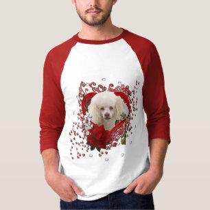 Valentines - Key to My Heart - Poodle - White T-Shirt