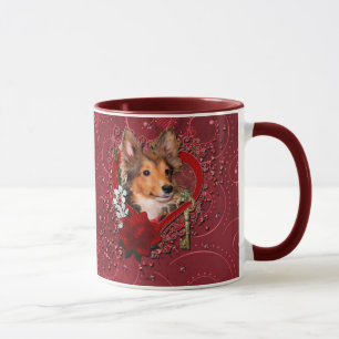 Valentines - Key to My Heart - Sheltie - Cooper Mug