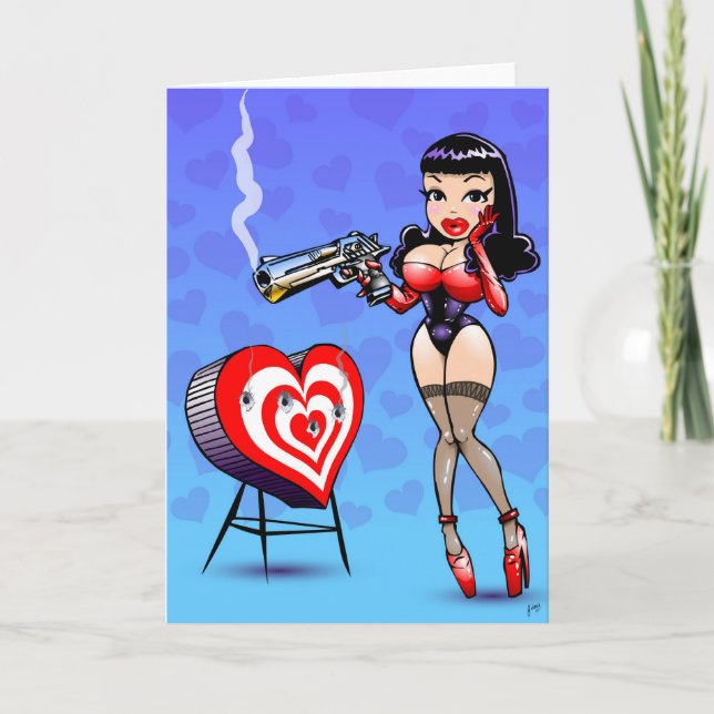Valentine's Killer Cupid Holiday Card (Front)