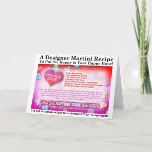 Valentine's Kiss Martini Recipe Card