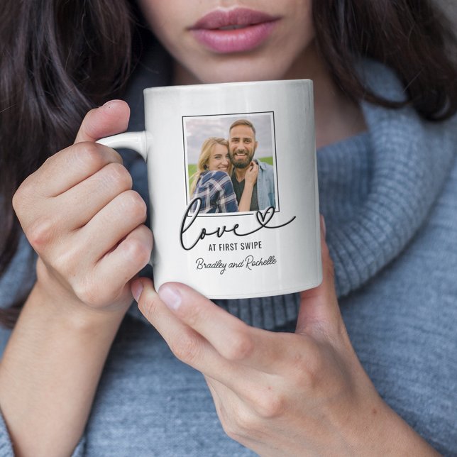 Valentines Love at First Swipe Photo Coffee Mug (Creator Uploaded)
