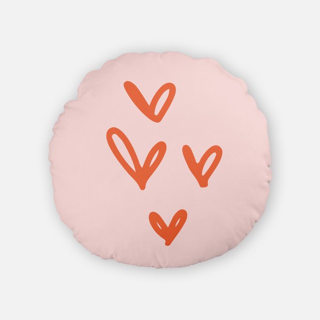 Valentine's Love Inspired Heart Round Cushion (Creator Uploaded)