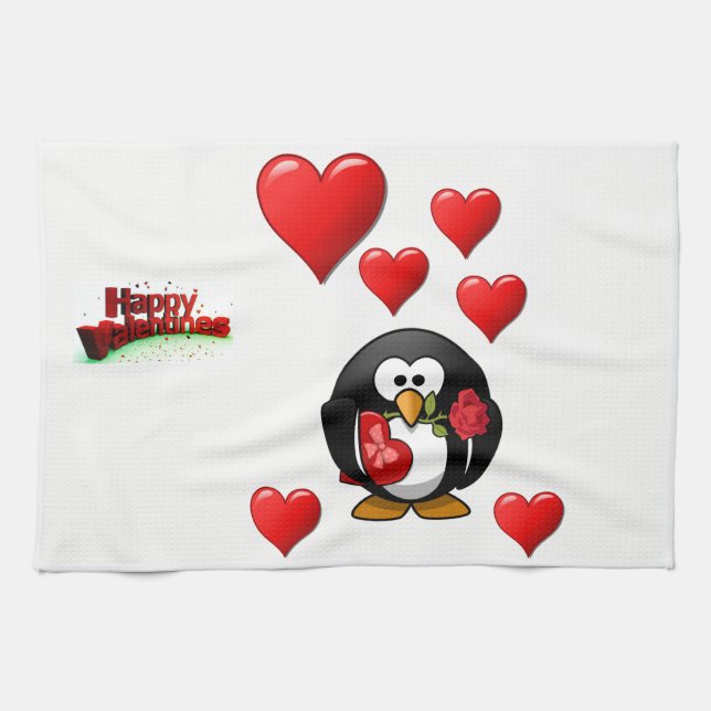 valentines love kitchen hand towel (Horizontal)
