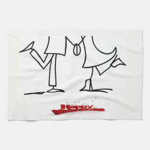 valentines love kitchen hand towel
