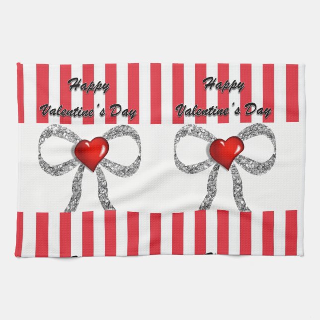valentines love kitchen hand towel (Horizontal)