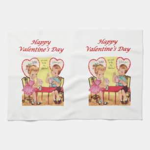 valentines love kitchen hand towel