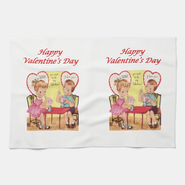 valentines love kitchen hand towel (Horizontal)