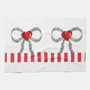 valentines love kitchen hand towel