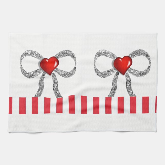 valentines love kitchen hand towel (Horizontal)