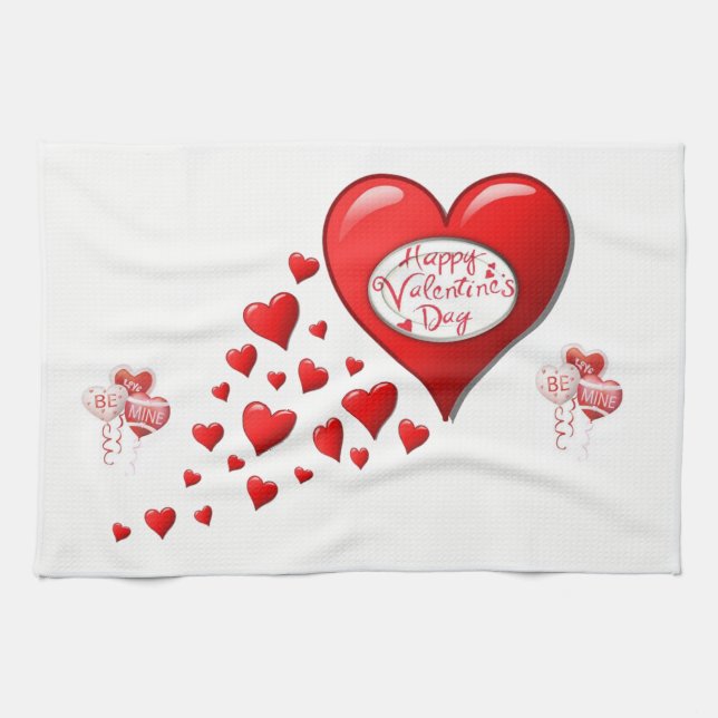 valentines love kitchen hand towel (Horizontal)