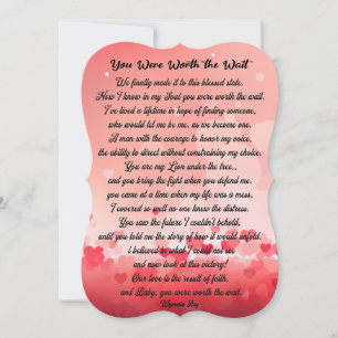 Valentine's/Love/Poem/Flat Card