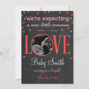 Valentine's Love Pregnancy Ultrasound Announcement