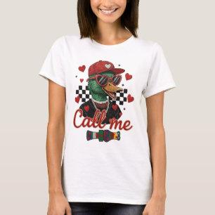 Valentines Mallard Duck Hunting Crochet Latch Hook T-Shirt