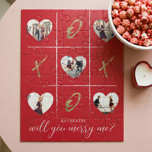 Valentine's Marriage Proposal Will You Merry Me XO Jigsaw Puzzle