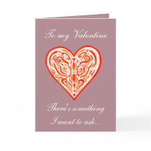 Valentines marry me proposal card