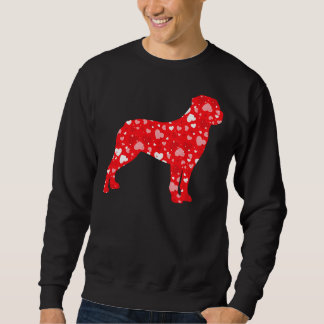 Valentines Matching Couple Love Hearts Rottweiler  Sweatshirt