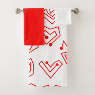 Valentine's Mazes Bath Towel Set