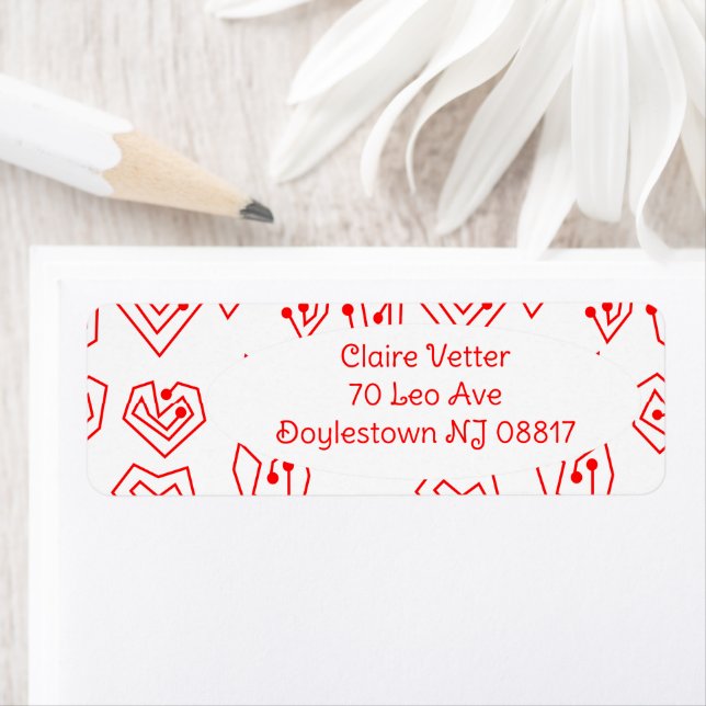 Valentine's Mazes  Return Address Label (Insitu)