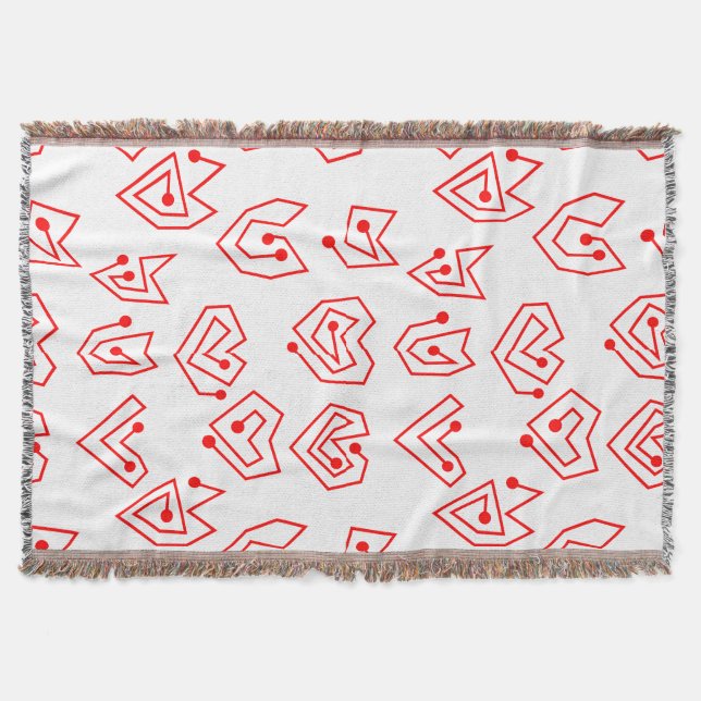 Valentine's Mazes  Throw Blanket (Front)