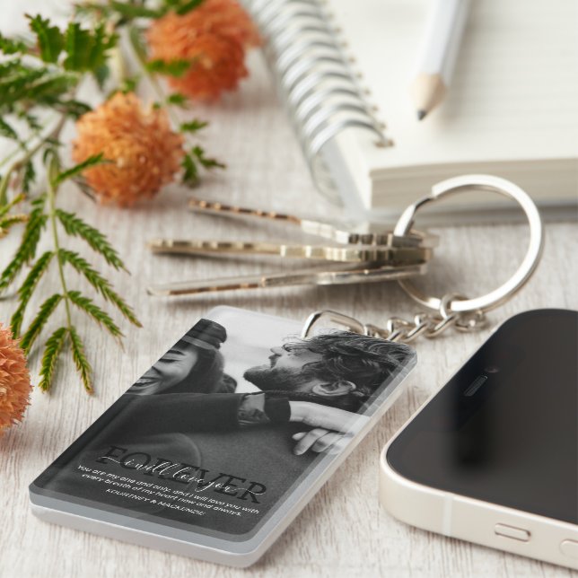 Valentine's Minimalist Holiday Key Ring (Front Right)