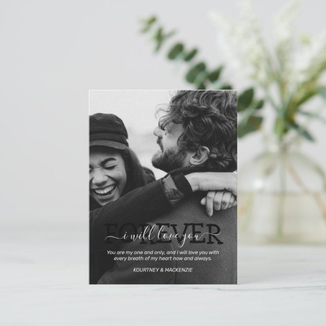 Valentine's Minimalist Holiday Postcard (Standing Front)