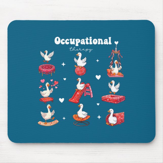 Valentine's Occupational Therapy Silly Goose Mouse Pad (Front)