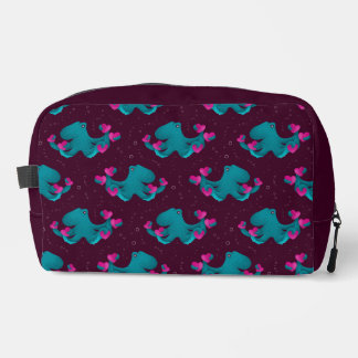 Valentine's Octopus and Hearts Dopp Kit