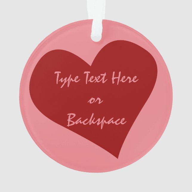 Valentine's Ornament Customised Love Ornaments (Back)