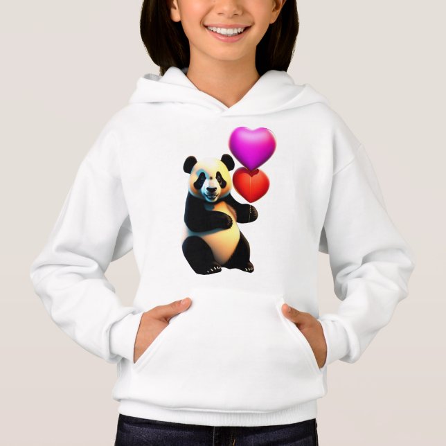 Valentine's Panda & Heart Balloon, Valentine's Day (Front)