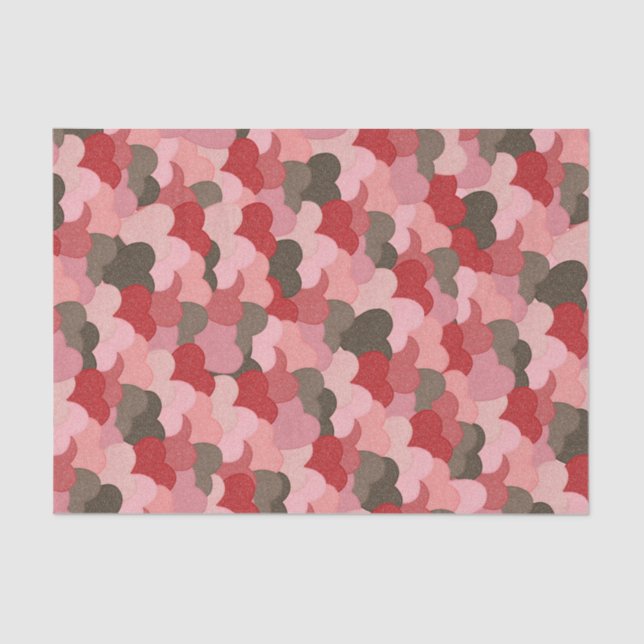 Valentines Paper Hearts Camouflage Style (Front)