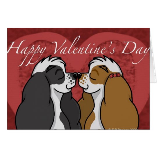 Valentines Parti Cocker Spaniel Card
